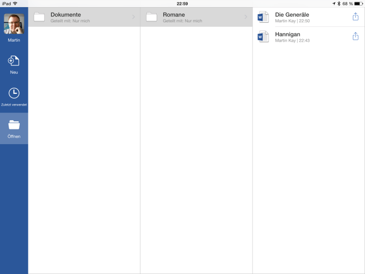 Menüstruktur wie in OneDrive