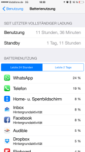 Kann sich sehen lassen, der 2915 mAh-Akku des iPhone 6 plus.